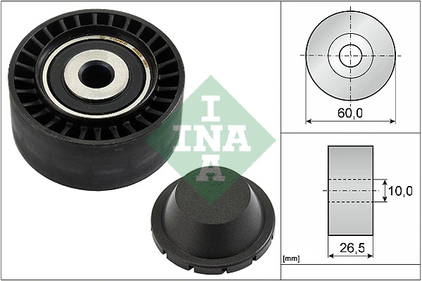 Deflection/Guide Pulley, V-ribbed belt